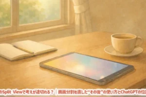 iPadのSplit Viewで考えが途切れる？｜画面分割を直した“その後”の使い方とChatGPTの位置づけ