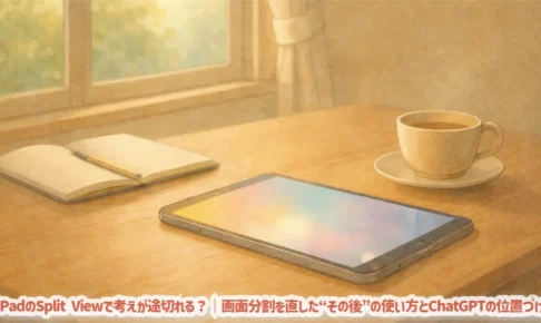 iPadのSplit Viewで考えが途切れる？｜画面分割を直した“その後”の使い方とChatGPTの位置づけ