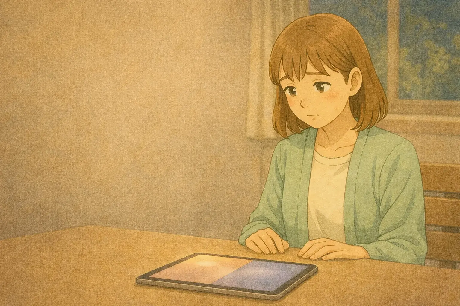 Split Viewが直ったあと、すぐ次に進まず立ち止まっている陽菜