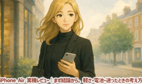 iPhone Air 実機レビュー｜まず結論から。軽さ・電池・迷ったときの考え方