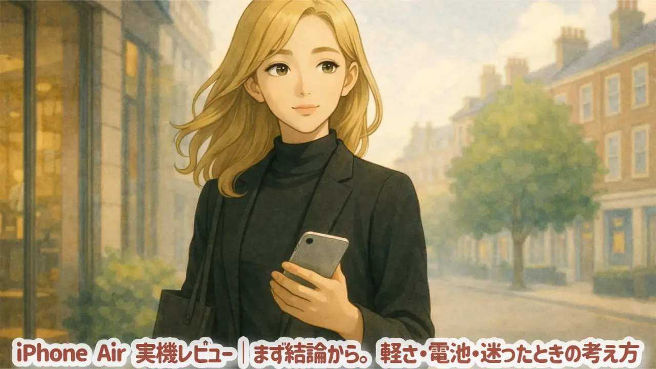 iPhone Air 実機レビュー｜まず結論から。軽さ・電池・迷ったときの考え方