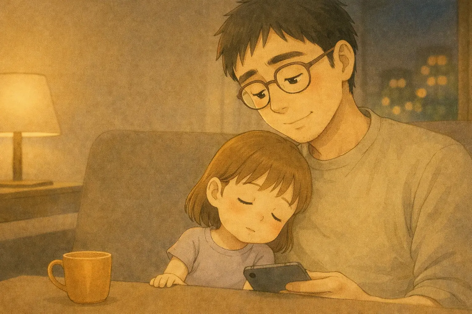 夜、設定は戻せると分かって少し安心したさとしと芽依