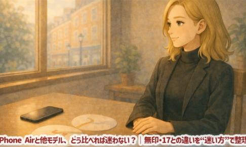 iPhone Airと他モデル、どう比べれば迷わない？｜無印・17との違いを“迷い方”で整理