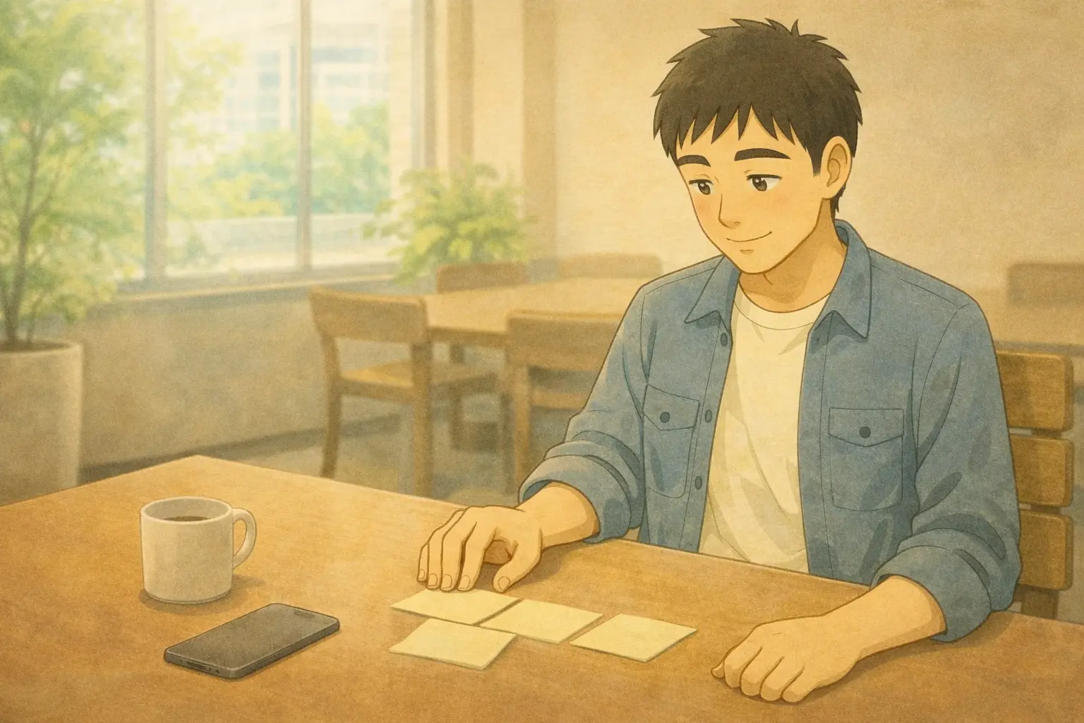 iPhone 17eを前に、条件や考え方を落ち着いて整理して伝えるひろと