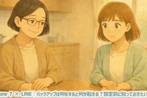 iPhone 7 × LINE｜バックアップは何をすると何が起きる？設定前に知っておきたい意味