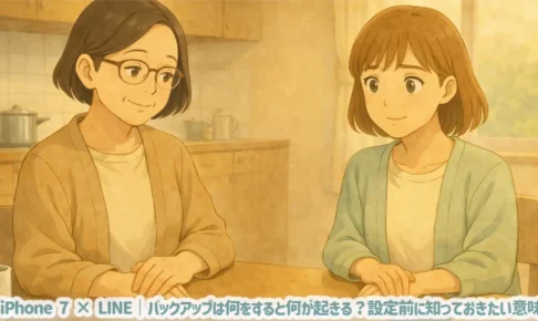 iPhone 7 × LINE｜バックアップは何をすると何が起きる？設定前に知っておきたい意味