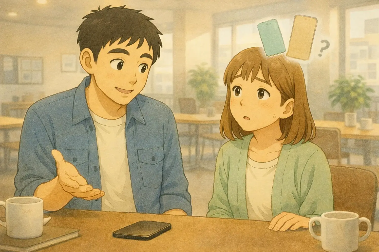 発売前の情報が多く、少し戸惑いながら話を聞く陽菜とひろと