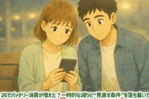 iOS 26でバッテリー消費が増えた？一時的な減りと“見直す条件”を落ち着いて整理