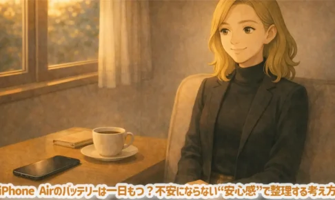 iPhone Airのバッテリーは一日もつ？不安にならない“安心感”で整理する考え方