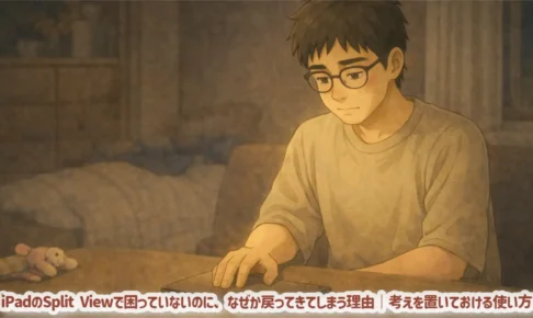 iPadのSplit Viewで困っていないのに、なぜか戻ってきてしまう理由｜考えを置いておける使い方