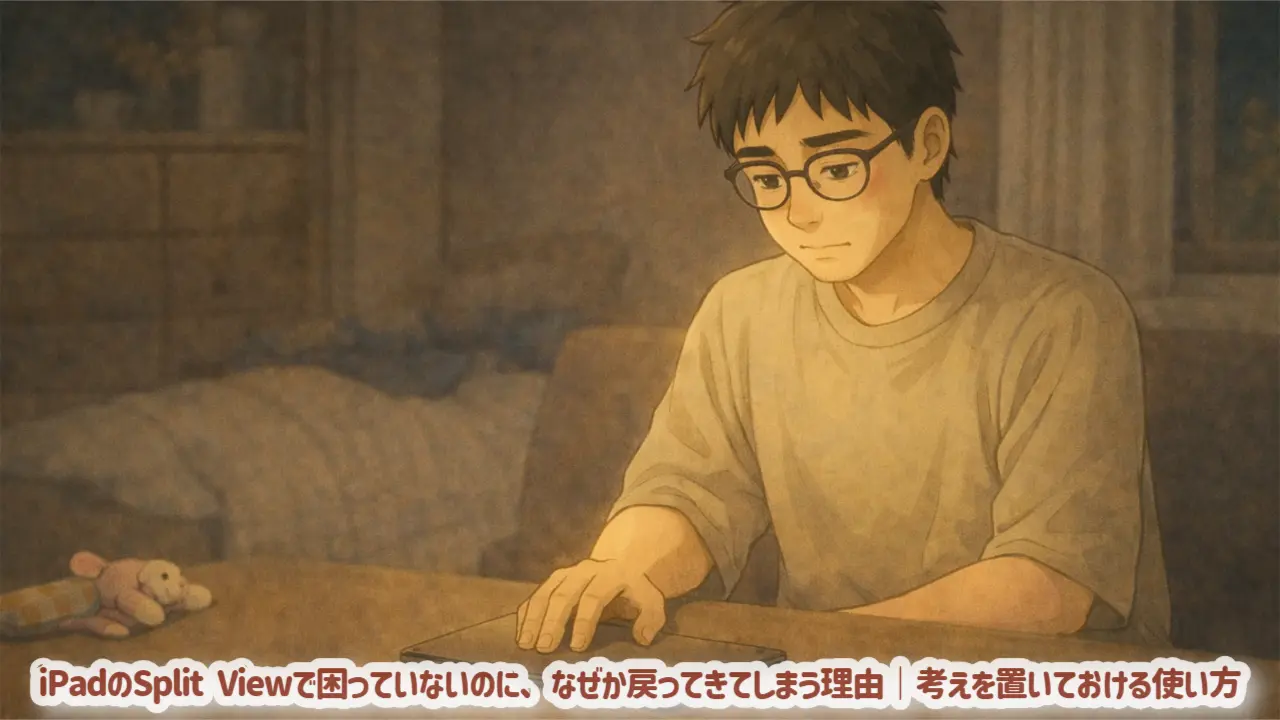 iPadのSplit Viewで困っていないのに、なぜか戻ってきてしまう理由|考えを置いておける使い方