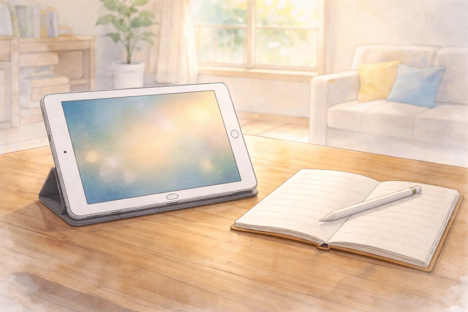 動画視聴とメモに使われているiPad第9世代