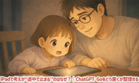 iPadで考えが“途中で止まる”のはなぜ？｜ChatGPT Goをどう置くか整理する