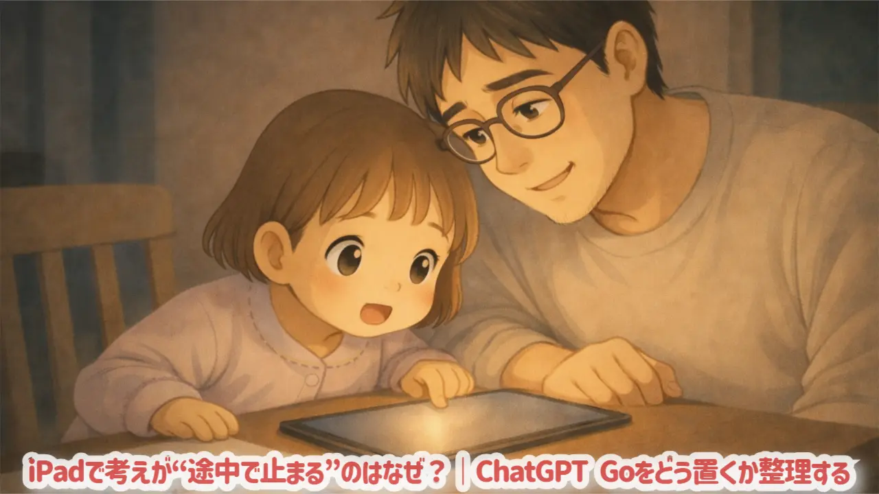 iPadで考えが“途中で止まる”のはなぜ?|ChatGPT Goをどう置くか整理する