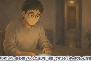 ChatGPT Plusは必要？Goとの違いを“深さ”で考える｜iPadでもっと潜れた夜