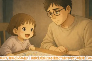 ChatGPT 無料とGoの違い｜画像生成が止まる理由と“続けやすさ”の整理【2026】